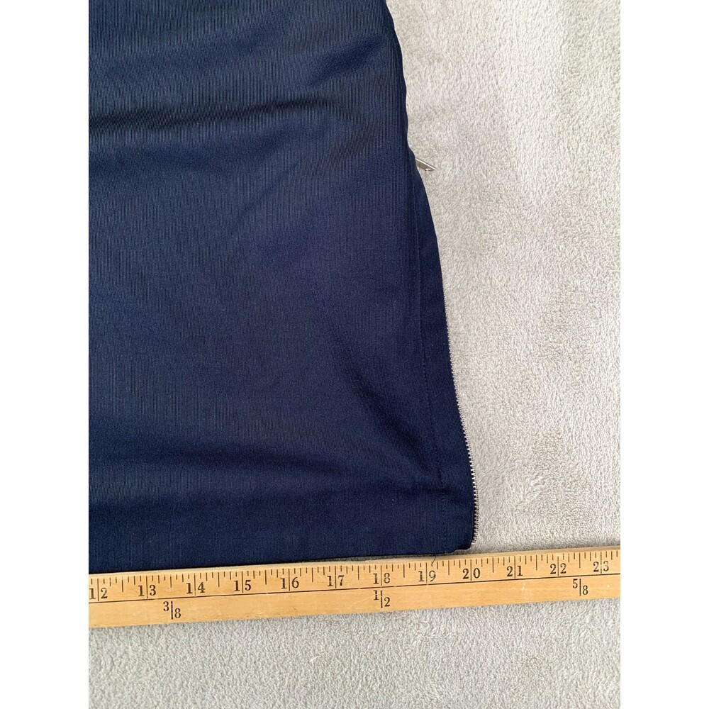 COS Navy Shift Dress Small Sleeveless Minimalist Zipper Detail Modern Workwear - Picture 8 of 10